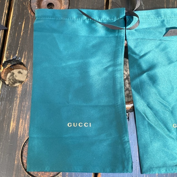 Gucci Green Silk Dust Bags - Picture 3 of 8